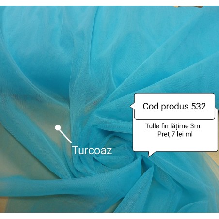 Tulle Fin Turcoaz