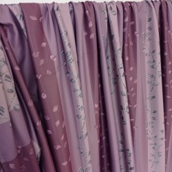 Draperie darkout mov floral, inaltime 280cm