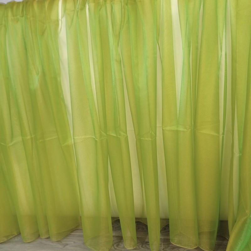 Perdea organza verde cameleon