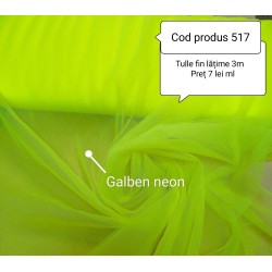 Tulle Fin Galben Neon