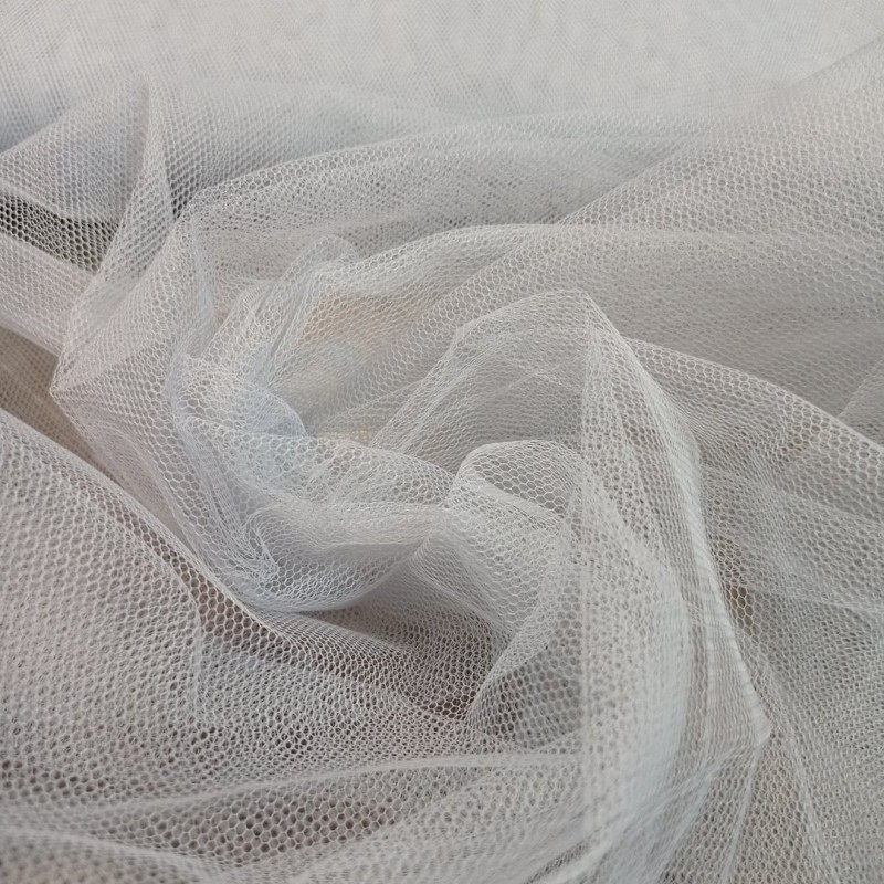 Tulle tare gri perla, latime 150cm