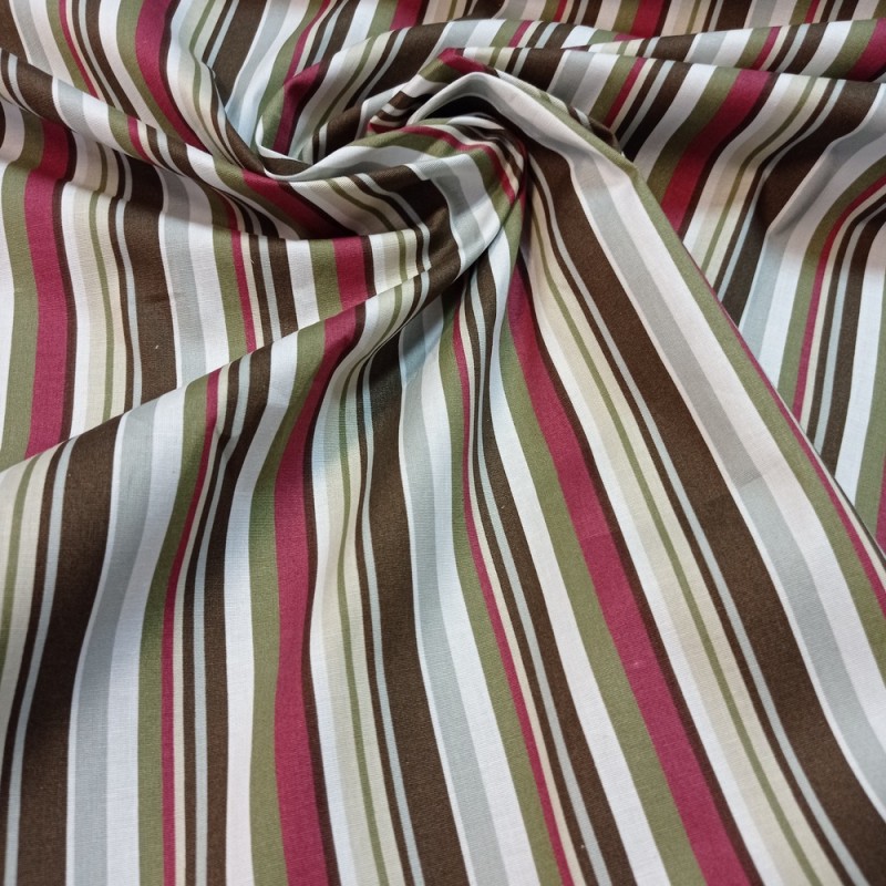 Poplin multicolor cu elastan